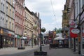 Street in Upper Silesian city Royalty Free Stock Photo